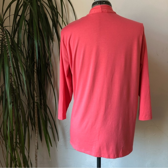 NOTATIONS Women’s Pink Lightweight Draped Cardigan Size M - Picture 3 of 6